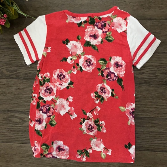 Moa Moa girls size medium floral twist tie top - Picture 3 of 6